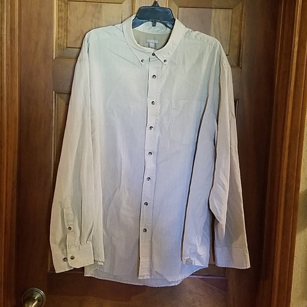 George 2xl (50-52) Khaki Long Sleeve Single Pocket